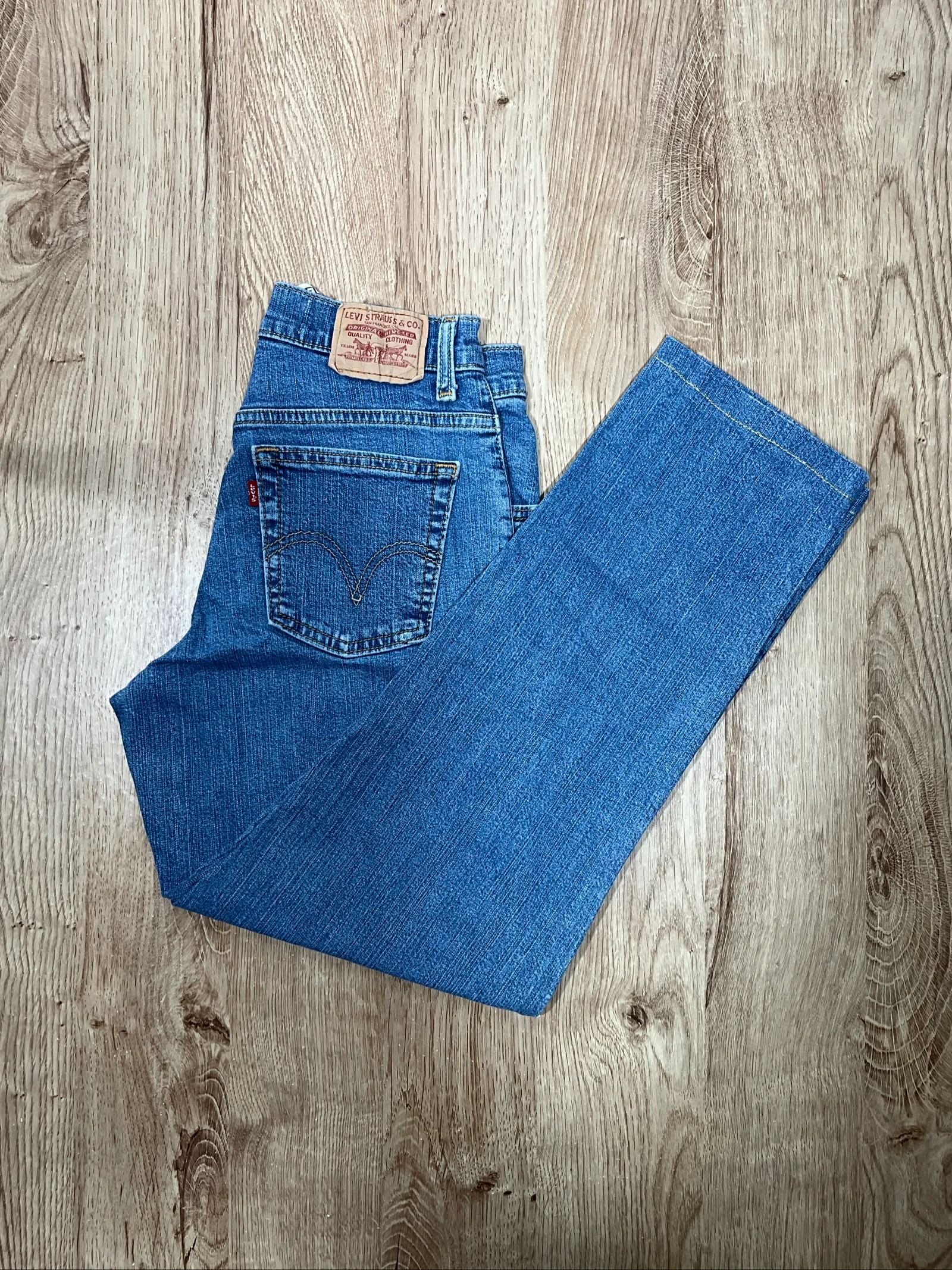 Jean Levi's 550 Relaxed Tapered 6M MIS Vintage 99% Coton Bleu lvh 076 